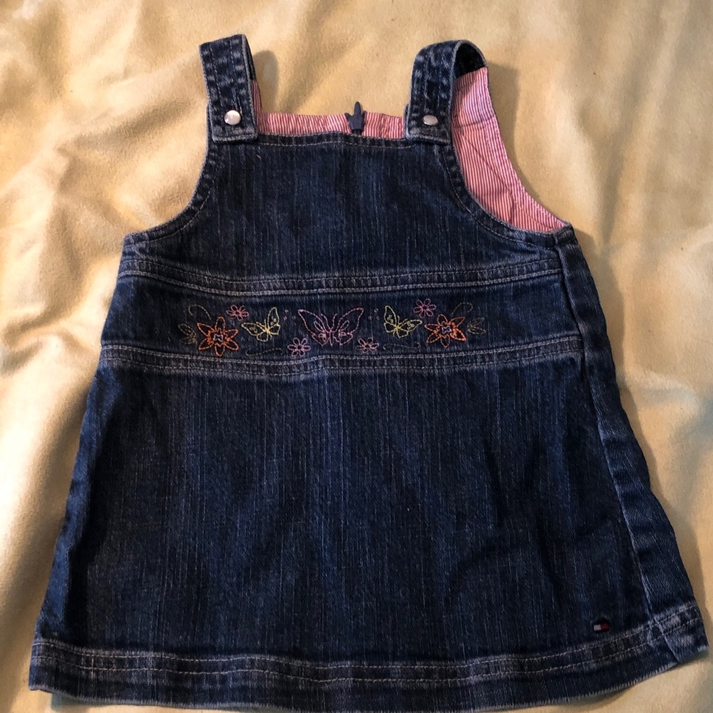 Tommy Hilfiger Baby denim jumper 3-6 months/ embroidered butterflies 🦋